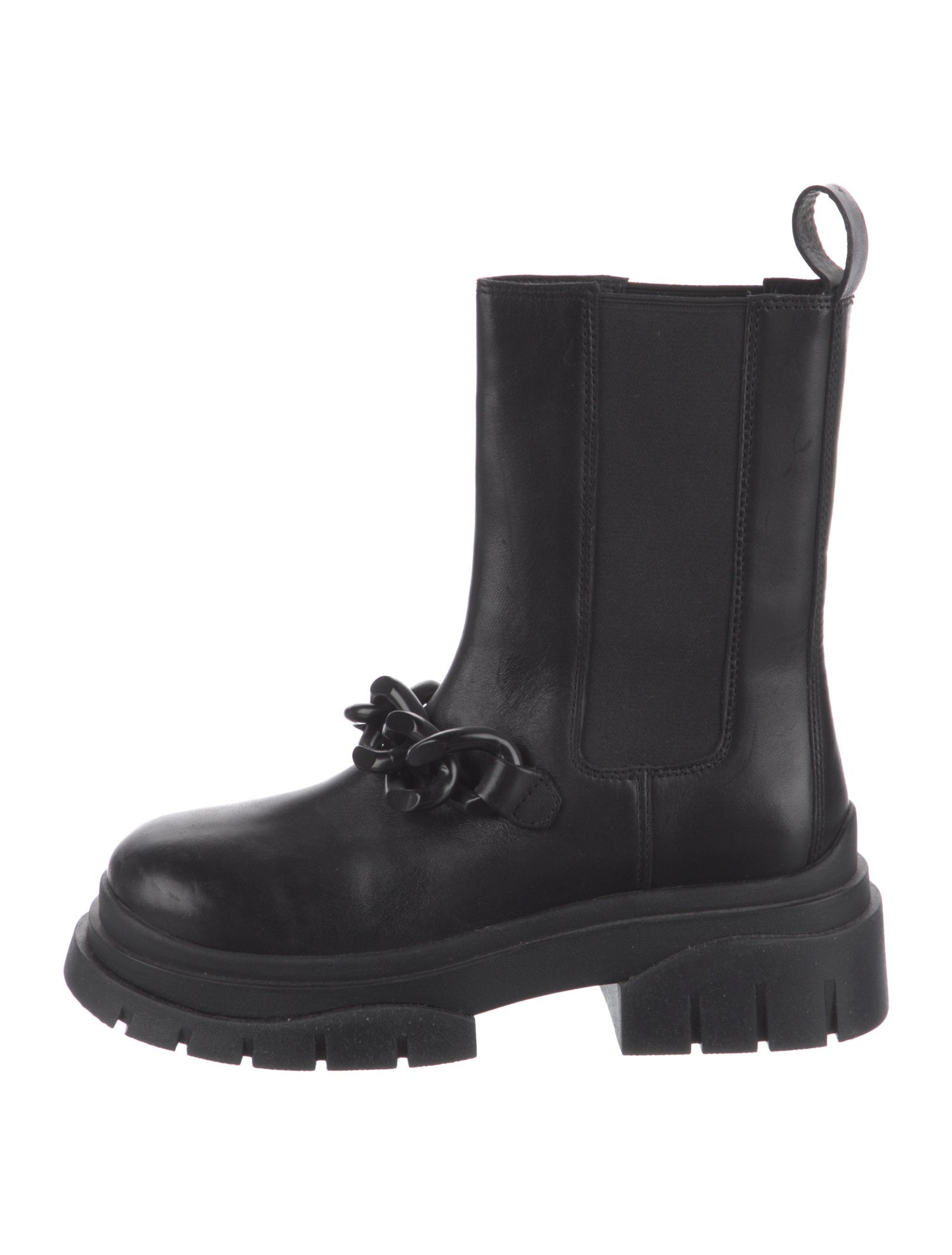 Ash Leather Combat Boots